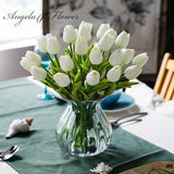 31PCS/LOT pu mini tulip flower real touch wedding flower bouquet artificial silk flowers for home party decoration