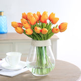 31PCS/LOT pu mini tulip flower real touch wedding flower bouquet artificial silk flowers for home party decoration